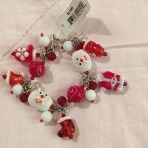 Christmas Glass Bead Bracelet (N)